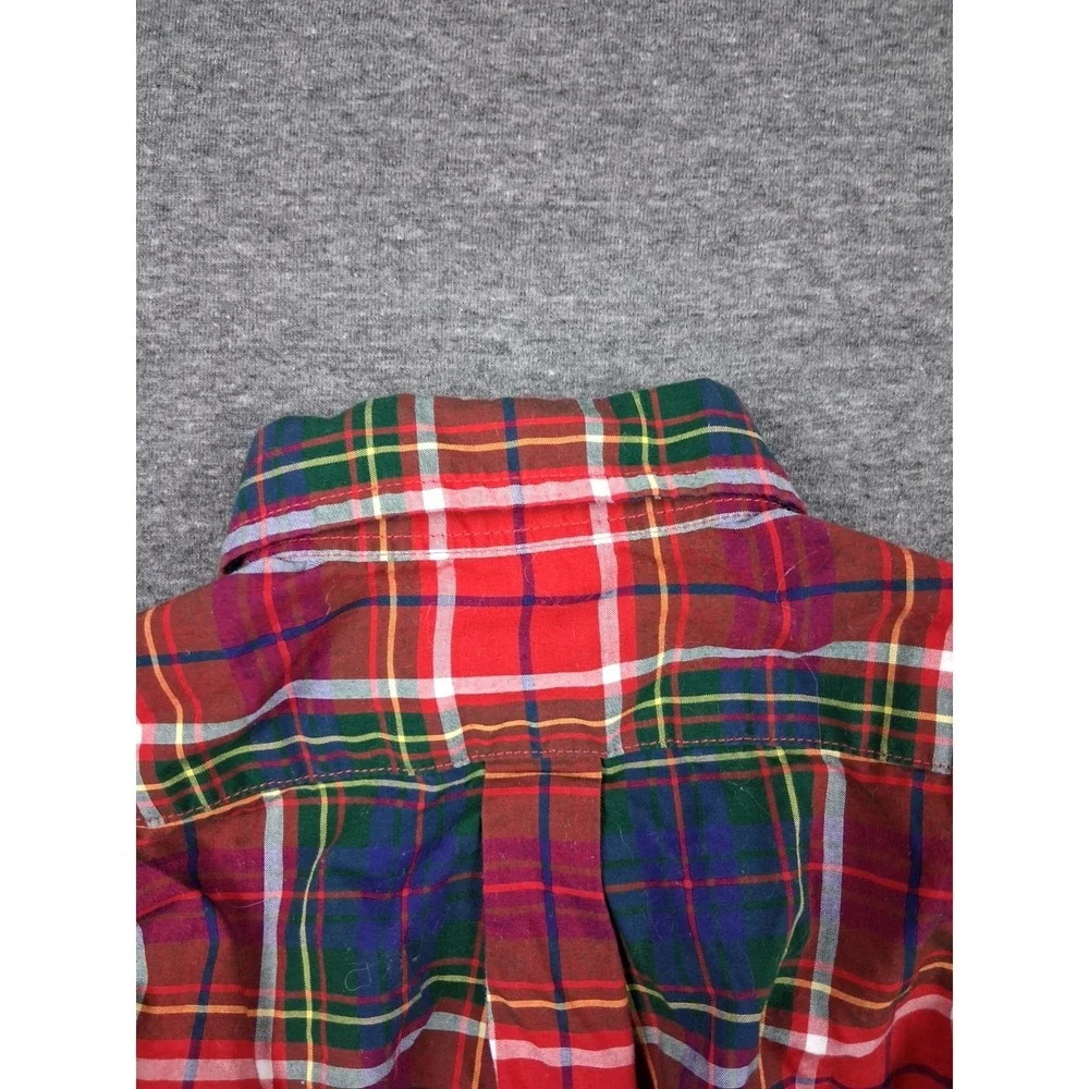 Ralph Lauren Baby 12 M Red Tartan Plaid Small Pony Button Down Preppy Classic